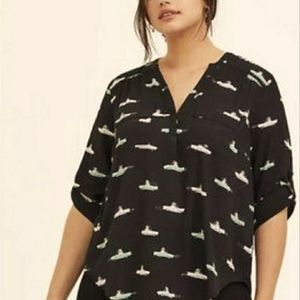 Torrid Black Highway Frenchie Harper Top